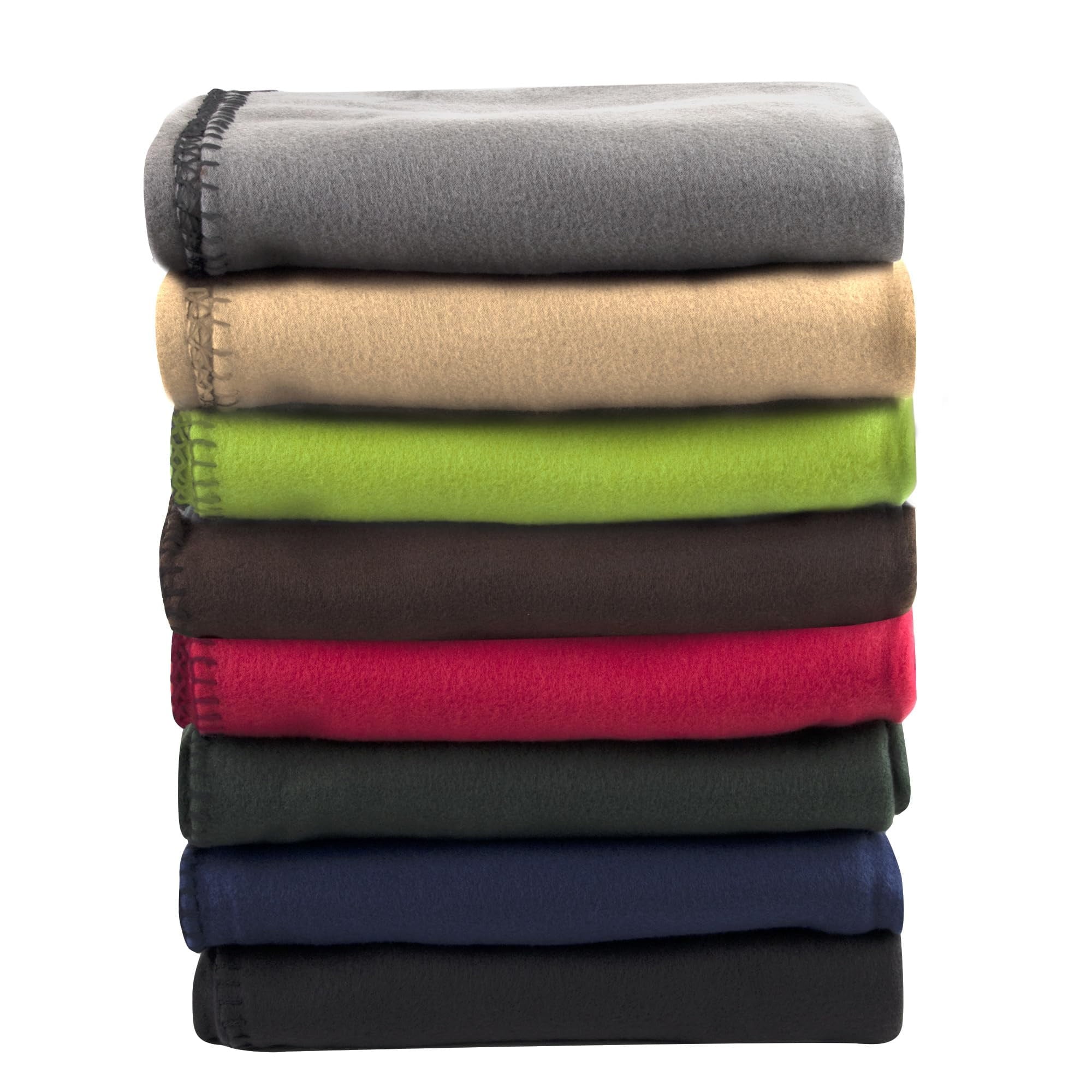Decorative Knitted 24 pack Trail maker 60”L x 50”W Solid Color Hypoallergenic Fleece Throw Blankets in Assorted Colors - Lightweight Plush Warm Blanket for All Seasons Detail