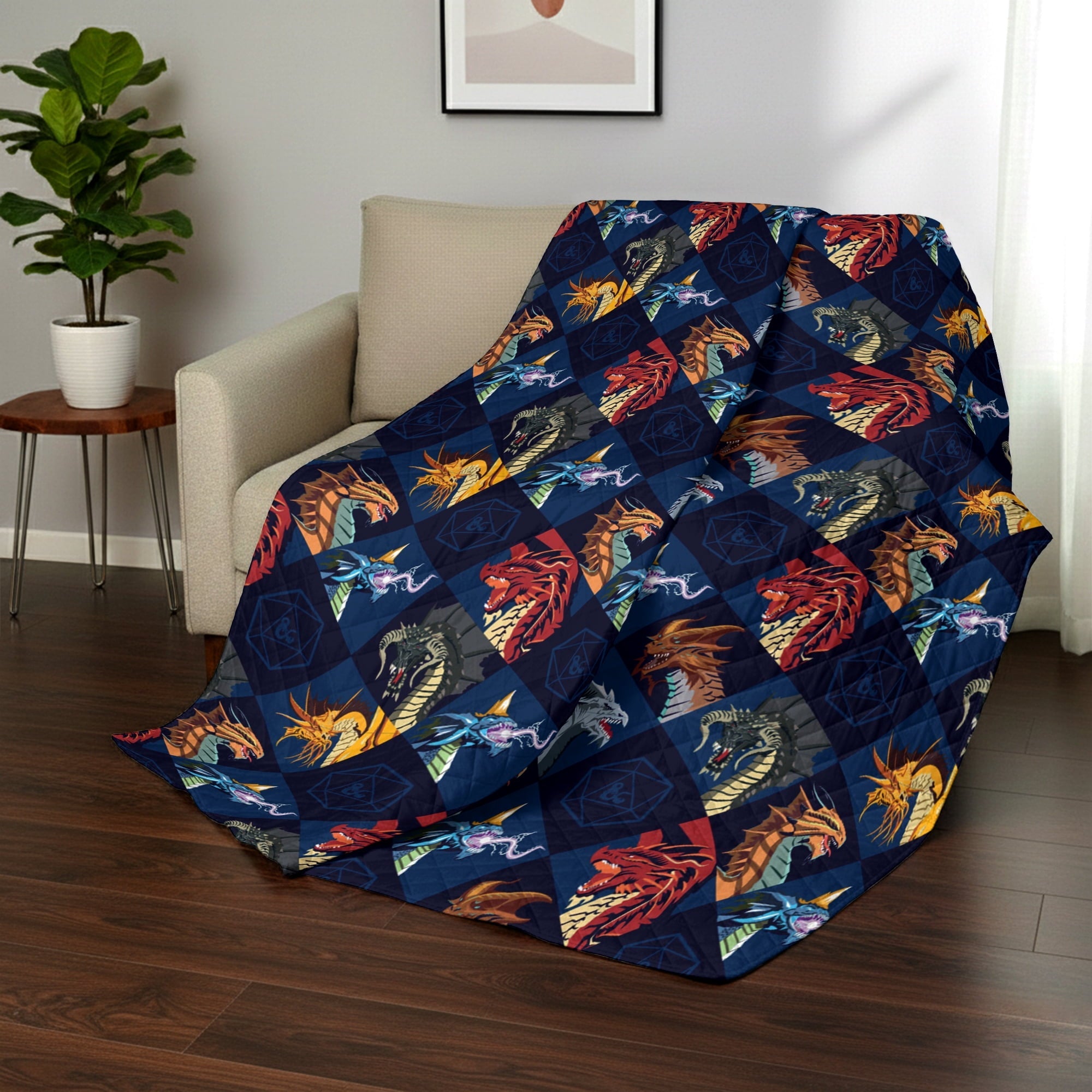 Reversible Sherpa Quilted Throw Blanket 60x80 inches, Kids Character Bedding - Lightweight Plush Warm Blanket for All Seasons Detail