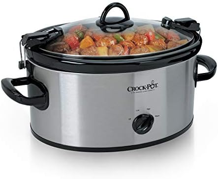 Programmable Crock-Pot Cook & Carry 6 Quart Portable Slow Cooker S07N - Programmable Slow Cooker with Oval Ceramic Pot - Stainless