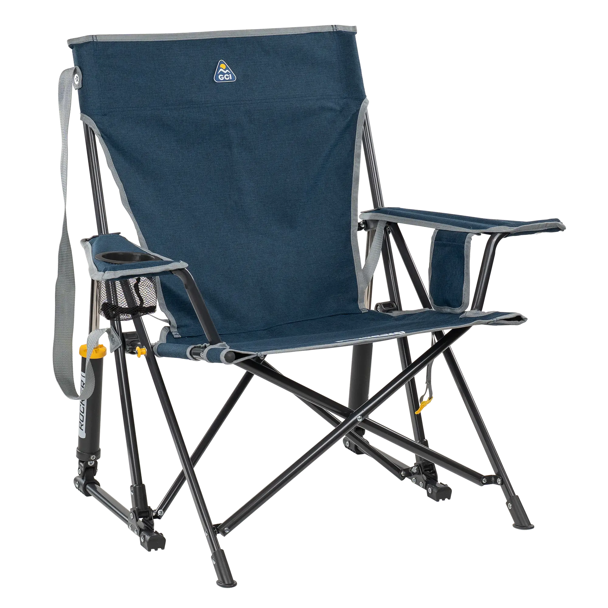 Smooth Motion Kickback Rocker - Choice 345 - RoadTrip Rocker Smooth Motion Camp Chair - Heathered Indigo