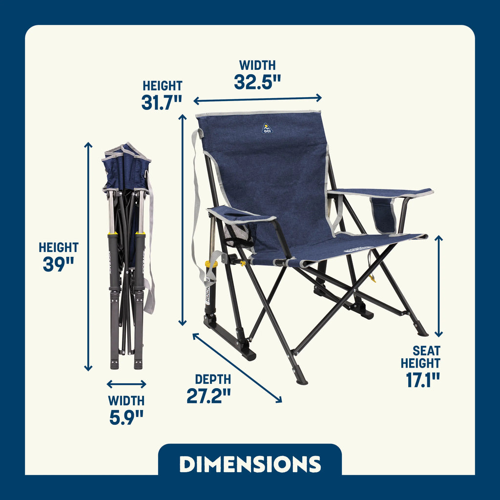 Smooth Motion Kickback Rocker - Choice 345 - RoadTrip Rocker Smooth Motion Camp Chair Detail