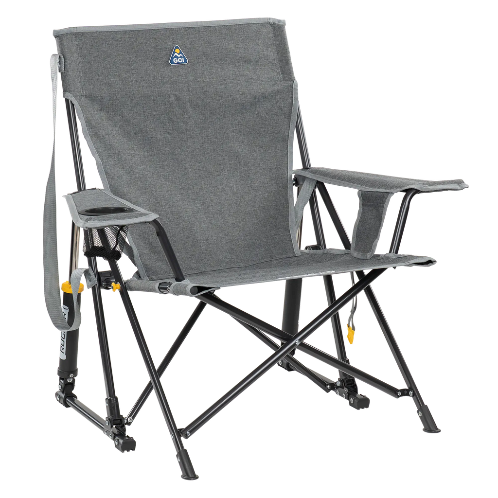 Smooth Motion Kickback Rocker - Choice 345 - RoadTrip Rocker Smooth Motion Camp Chair - Heathered Pewter