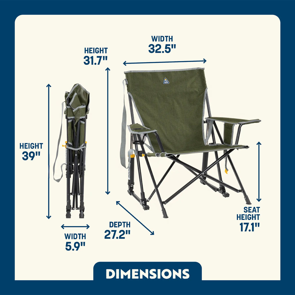Smooth Motion Kickback Rocker - Choice 345 - RoadTrip Rocker Smooth Motion Camp Chair Detail