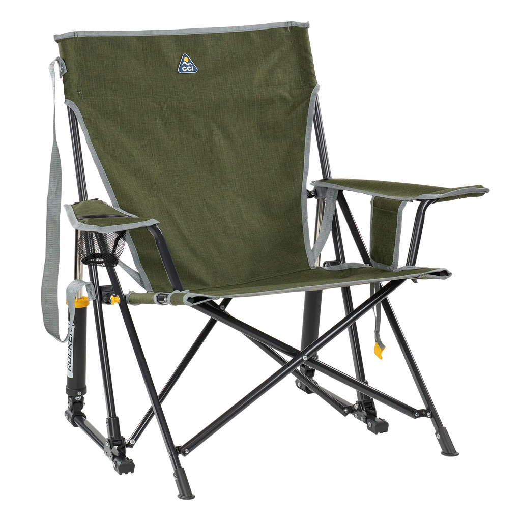 Smooth Motion Kickback Rocker - Choice 345 - RoadTrip Rocker Smooth Motion Camp Chair - Heathered Loden
