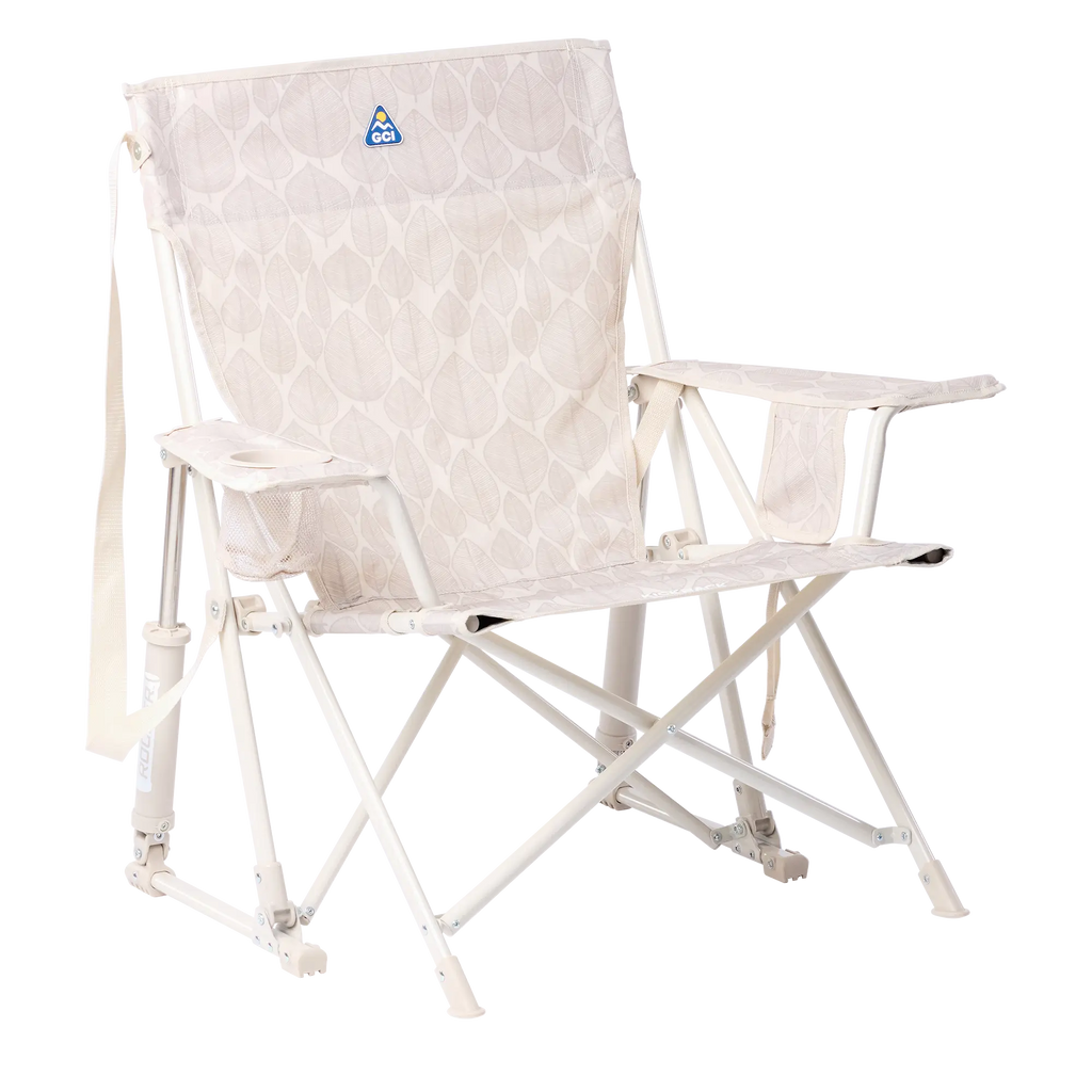 Smooth Motion Kickback Rocker - Choice 345 - RoadTrip Rocker Smooth Motion Camp Chair - Soft Neutral Leaf