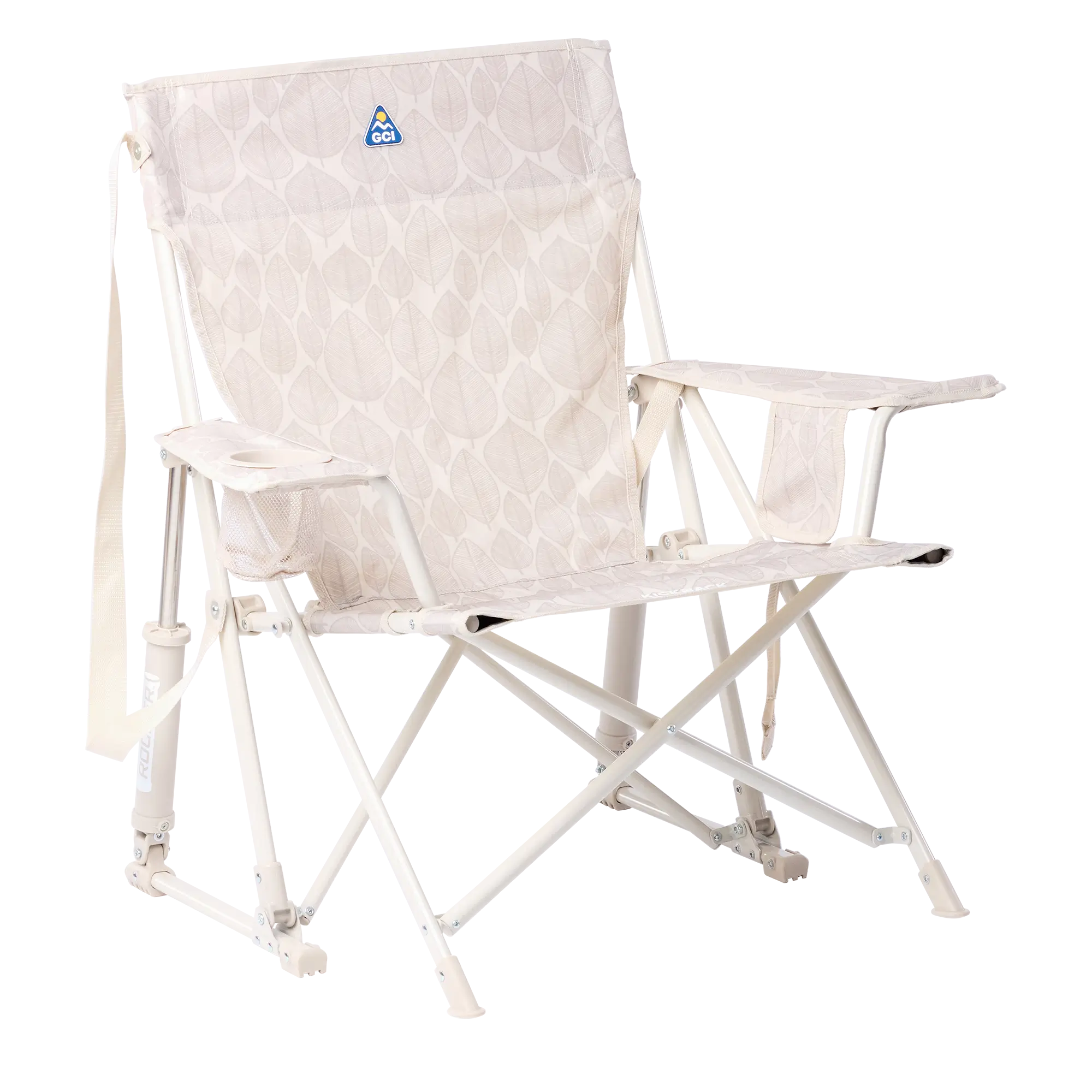 Smooth Motion Kickback Rocker - Choice 345 - RoadTrip Rocker Smooth Motion Camp Chair - Soft Neutral Leaf