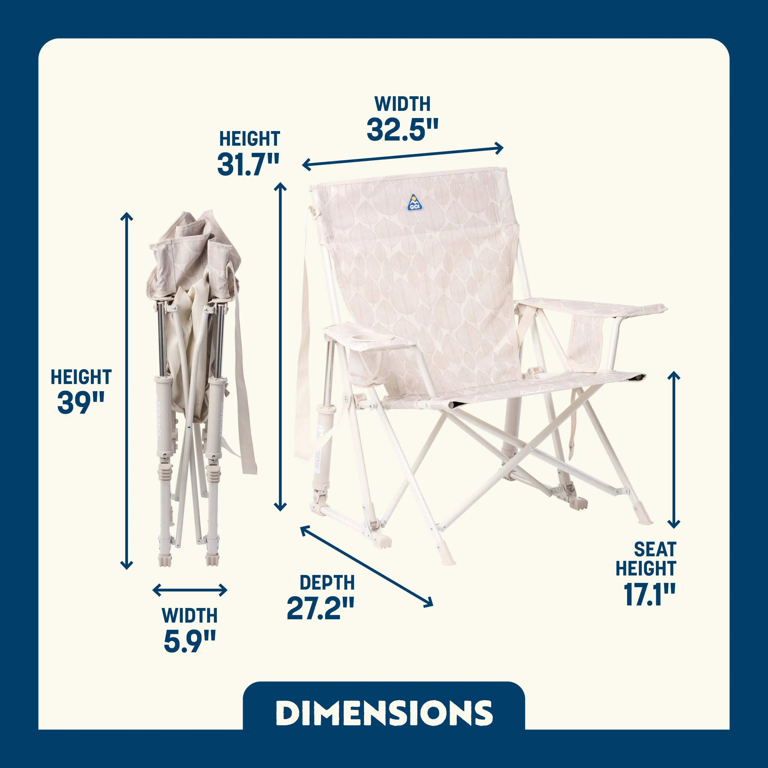 Smooth Motion Kickback Rocker - Choice 345 - RoadTrip Rocker Smooth Motion Camp Chair Detail