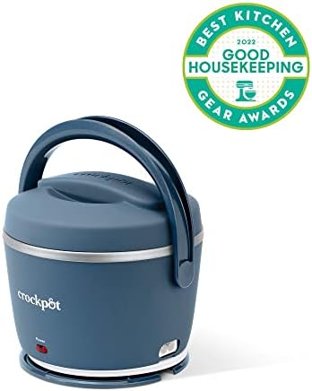 Self-Heating Crock-Pot Electric Lunch Box Food Warmer 20oz – Faded Blue S22V - Portable Electric Lunch Box Food Warmer Detail