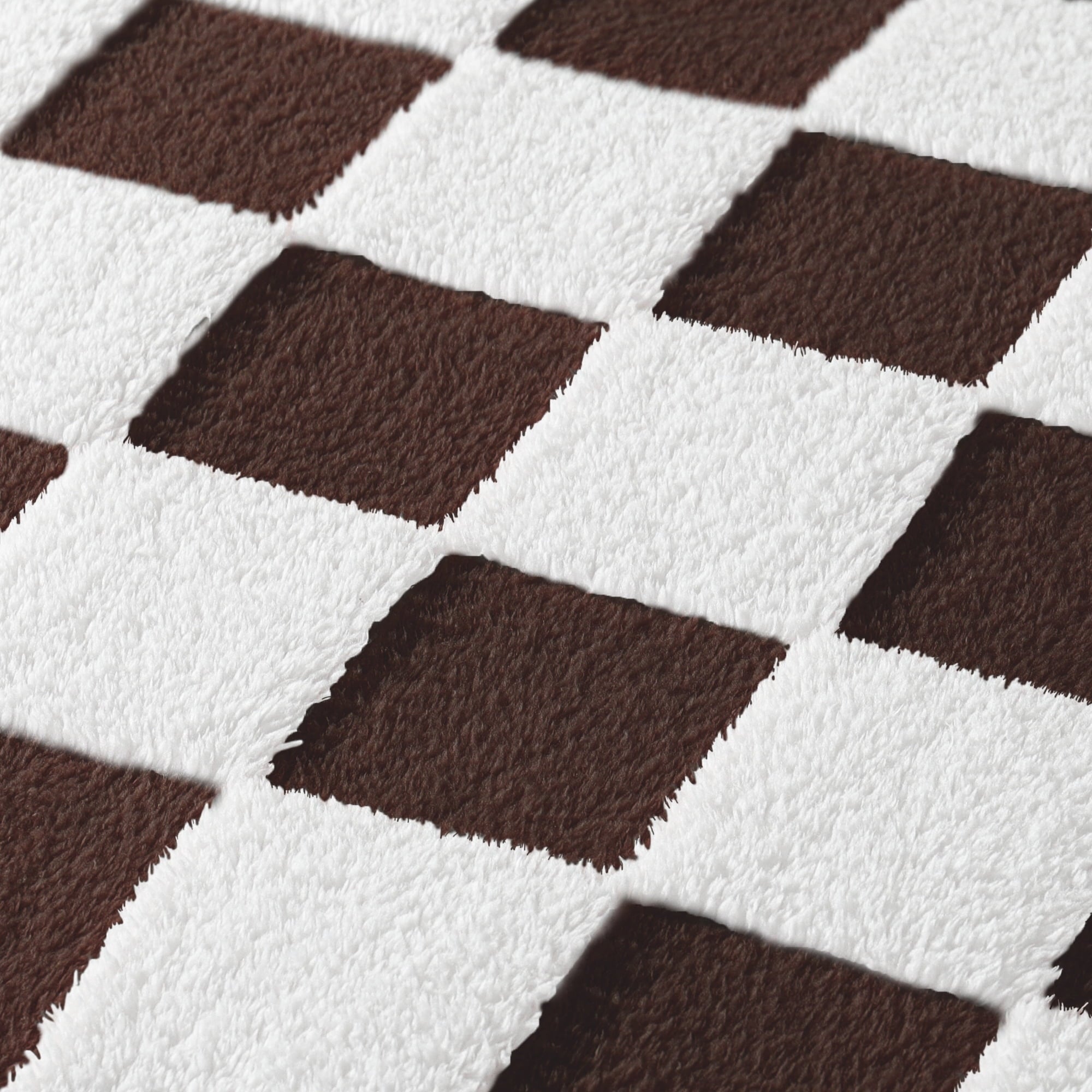 Lightweight Warm Checkered Throw Blanket, Super Soft and Warm Fluffy Fleece Blanket for Couch, Sofa, Bed, Cute Plaid Pattern, Coffee, ... - Cozy Fleece Throw Blanket for Couch & Bed Detail
