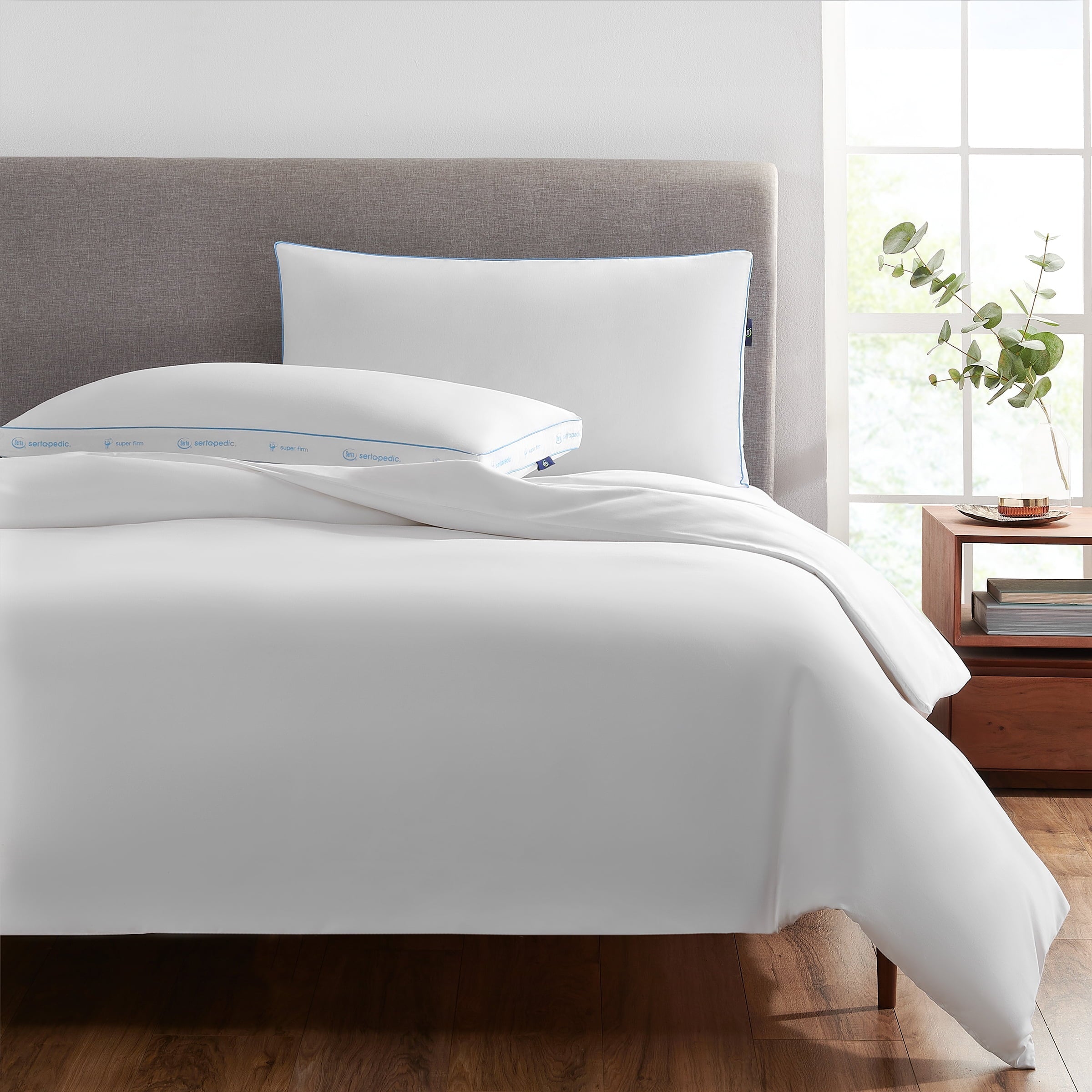 Ergonomic Memory Foam pedic Extra Firm Bed Pillow, King, 2 Pack, Hypoallergenic - Ergonomic Memory Foam Pillow for Neck Pain Support Detail