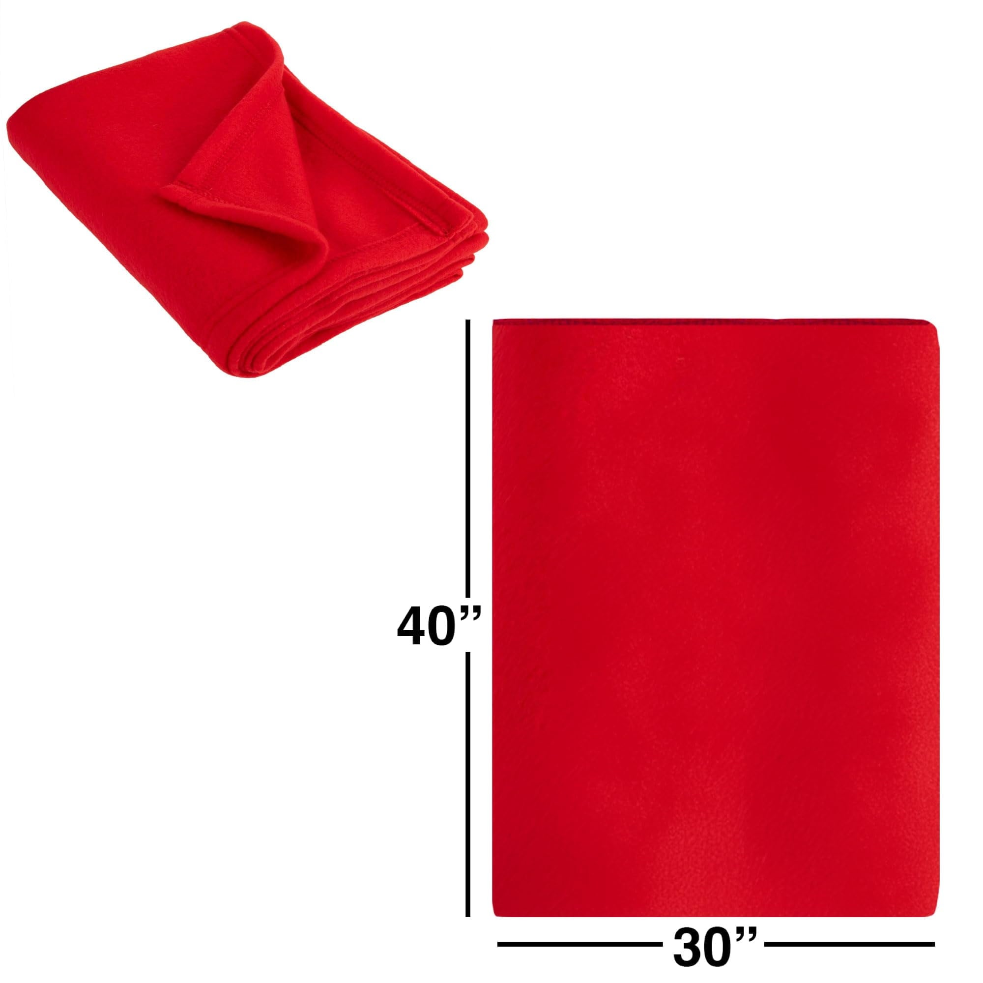 Super Soft Flannel 24 pack Adult Soft Fleece 40"L x 30"L Twin Throw Blankets for Homeless, Wedding Favors, Home in Assorted Colors - Super Soft Reversible Sherpa Flannel Blanket Detail
