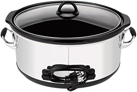 Oval Ceramic Crock-Pot 7 Quart Programmable Slow Cooker – Polished Platinum S23E - Digital Crock Pot Slow Cooker for Family Meals Detail