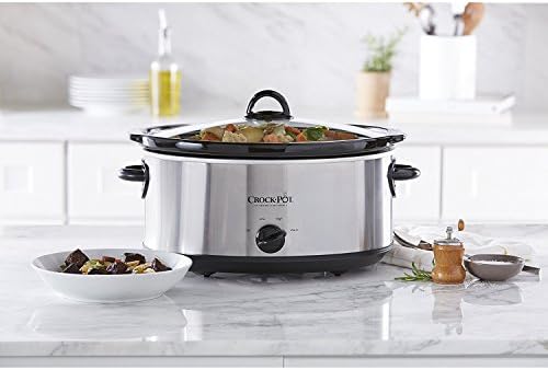 Digital Control Crock-Pot 7 Quart Oval Manual Slow Cooker – Stainless Steel S29K - Programmable Slow Cooker with Oval Ceramic Pot Detail