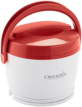 Mini Personal Crock-Pot Portable Lunch Food Warmer – Red S04M - Self-Heating Lunch Box for Office and Car Travel - Red