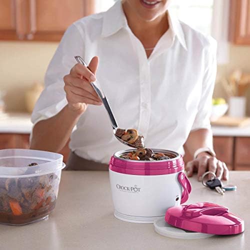 Mini Personal Crock-Pot Lunch Crock Portable Food Warmer 20oz – Pink S03U - Leak-Proof Heated Bento Box Lunch Warmer Detail