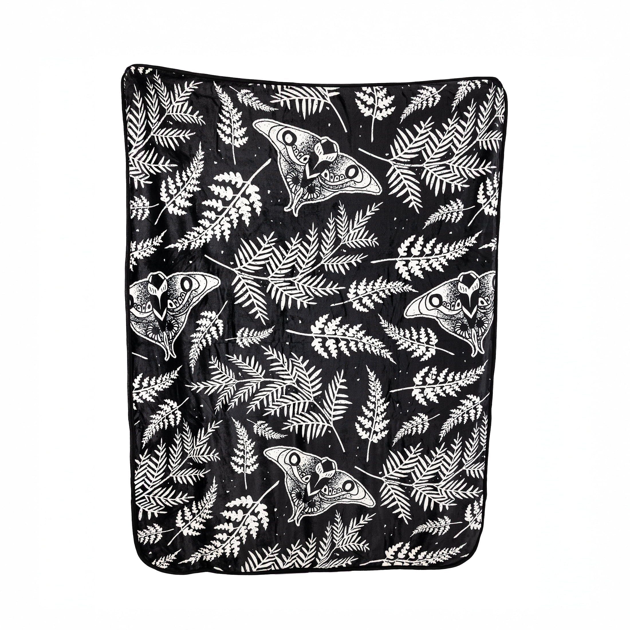 Cozy Fleece Black and White Polyester Throw Blanket, 50" X 60" - Cozy Fleece Throw Blanket for Couch & Bed Detail