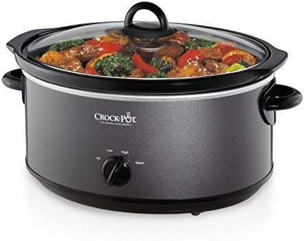 Triple-Insulated Crock-Pot 7 Quart Slow Cooker – Charcoal S09Q - Stainless Steel Slow Cooker with Locking Lid Detail