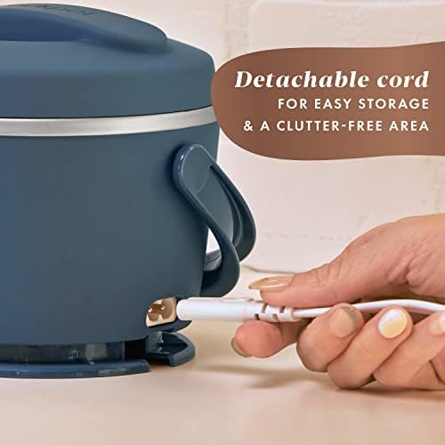 Self-Heating Crock-Pot Electric Lunch Box Food Warmer 20oz – Faded Blue S22V - Portable Electric Lunch Box Food Warmer Detail