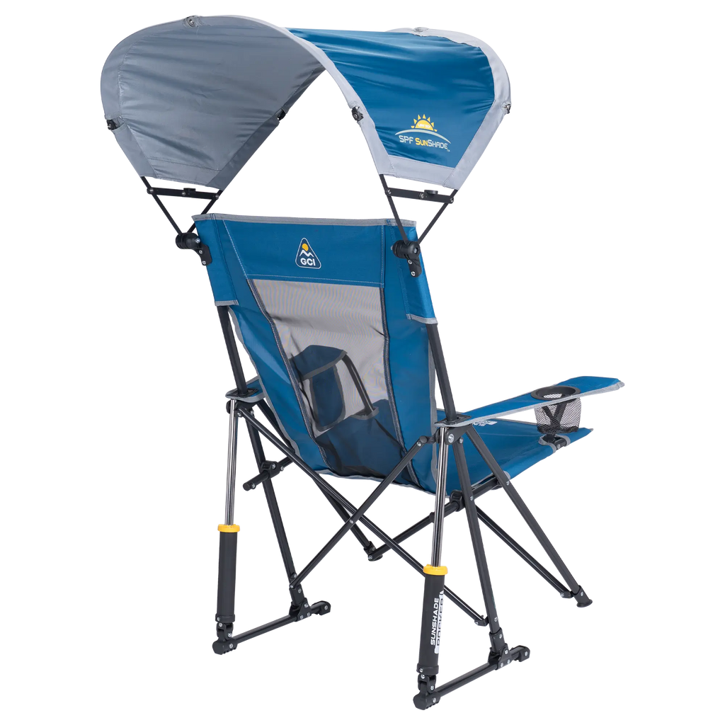 Patented Spring-Action SunShade Rocker - Choice 550 - RoadTrip Rocker Smooth Motion Camp Chair Detail