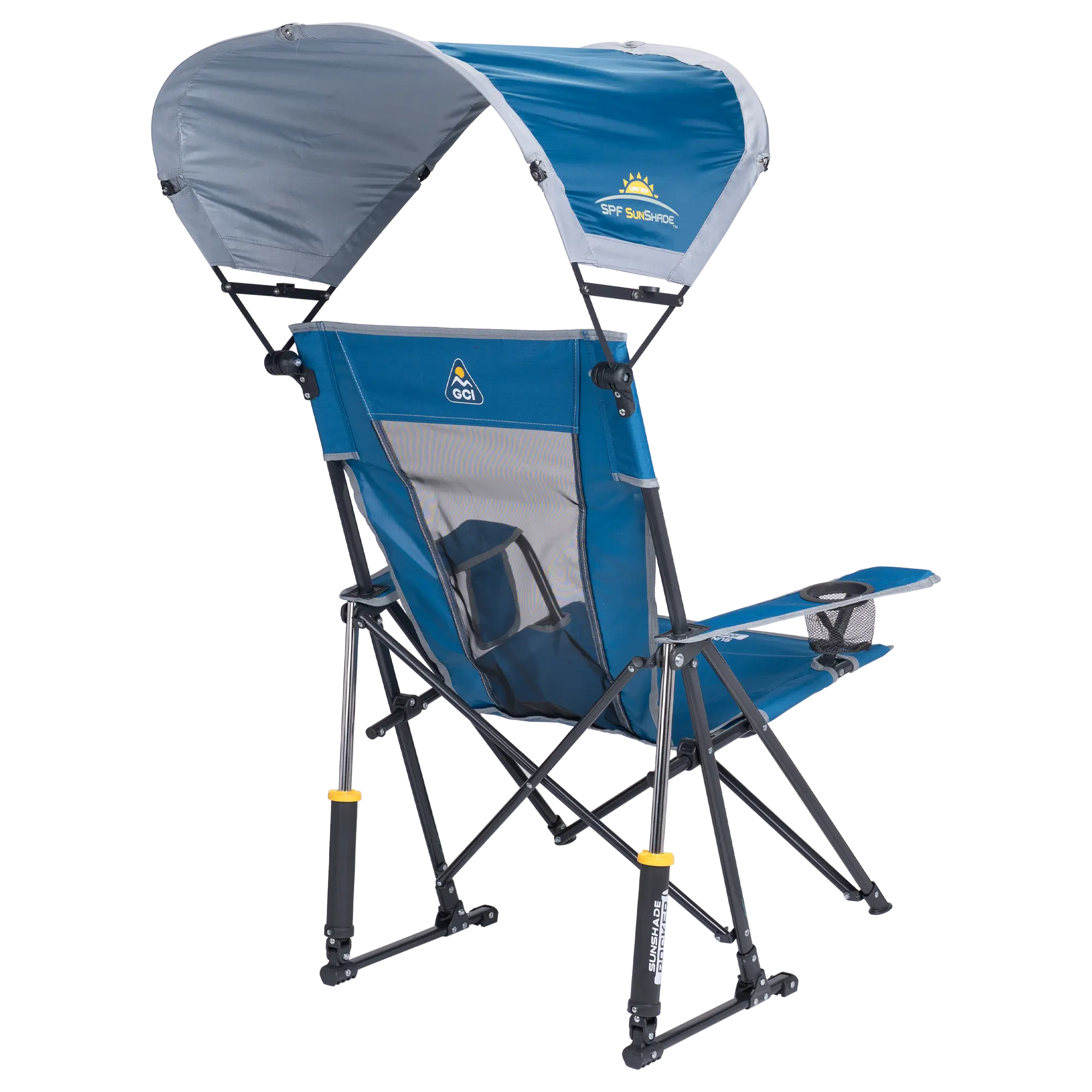 Patented Spring-Action SunShade Rocker - Choice 550 - RoadTrip Rocker Smooth Motion Camp Chair Detail