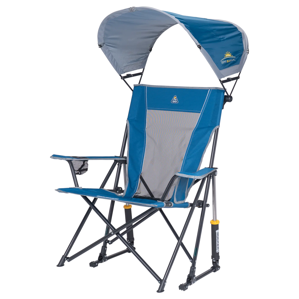 Patented Spring-Action SunShade Rocker - Choice 550 - RoadTrip Rocker Smooth Motion Camp Chair Detail