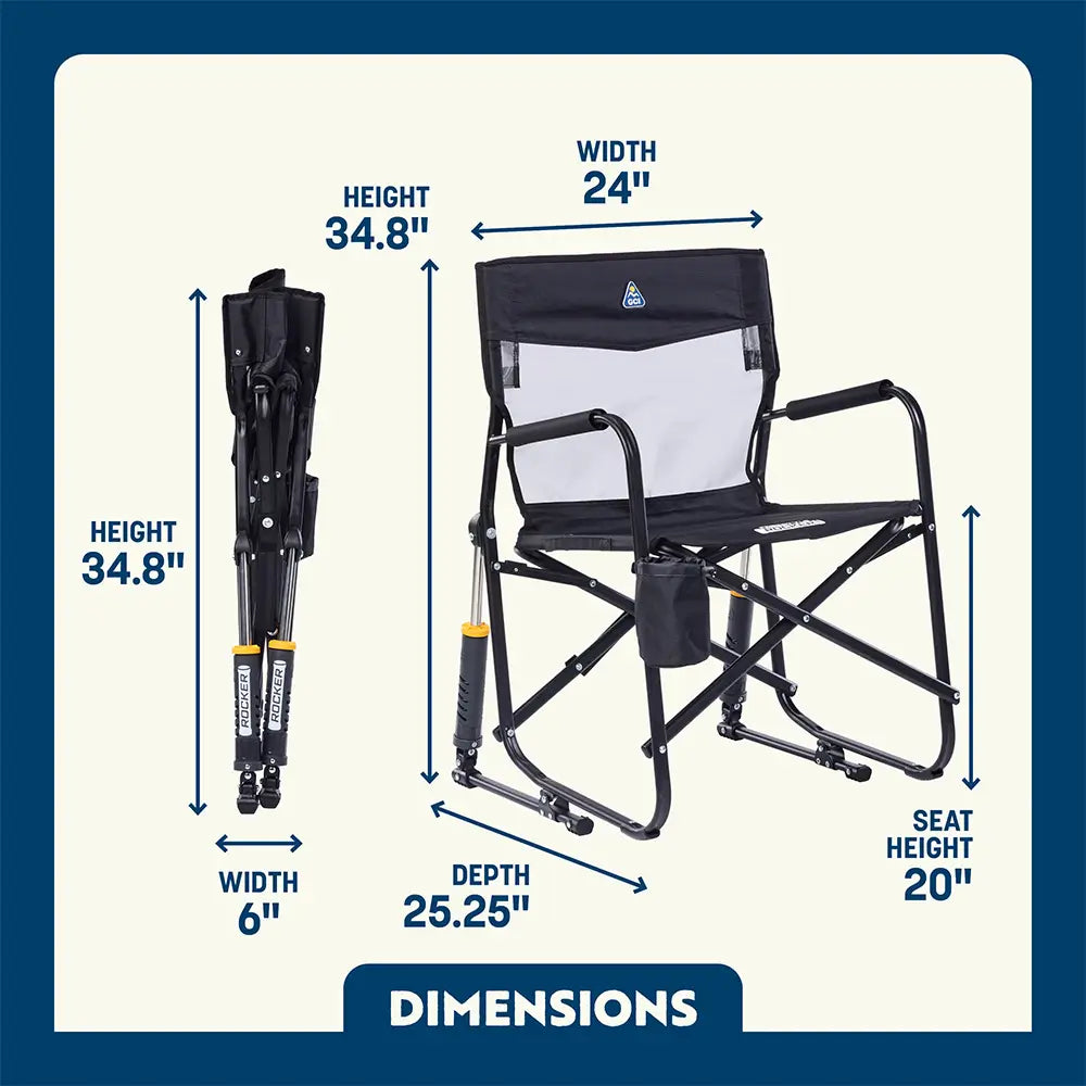 Smooth Motion Freestyle Rocker Elite - Choice 460 - Freestyle Rocker Portable Outdoor Folding Chair Detail