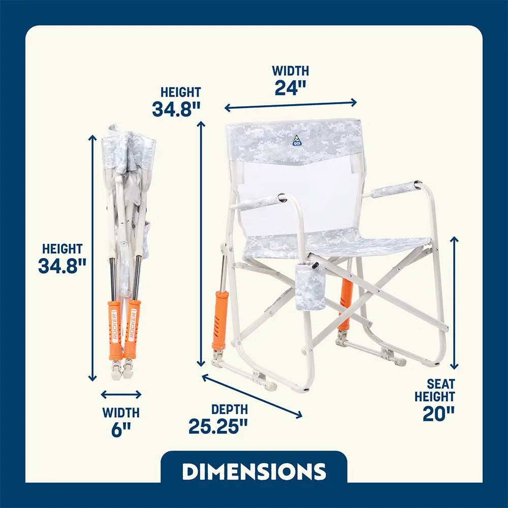 Smooth Motion Freestyle Rocker Elite - Choice 460 - Freestyle Rocker Portable Outdoor Folding Chair Detail