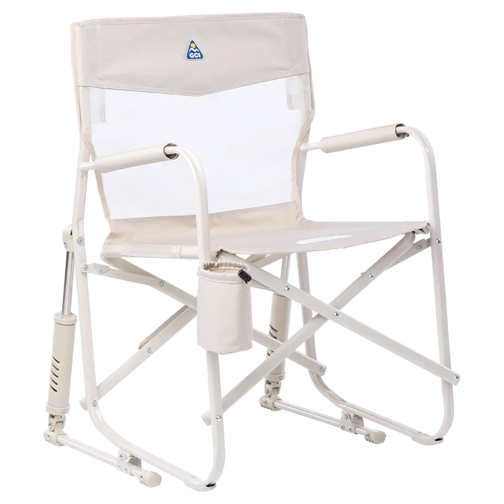 Smooth Motion Freestyle Rocker Elite - Choice 460 - Freestyle Rocker Portable Outdoor Folding Chair - Soft Neutral