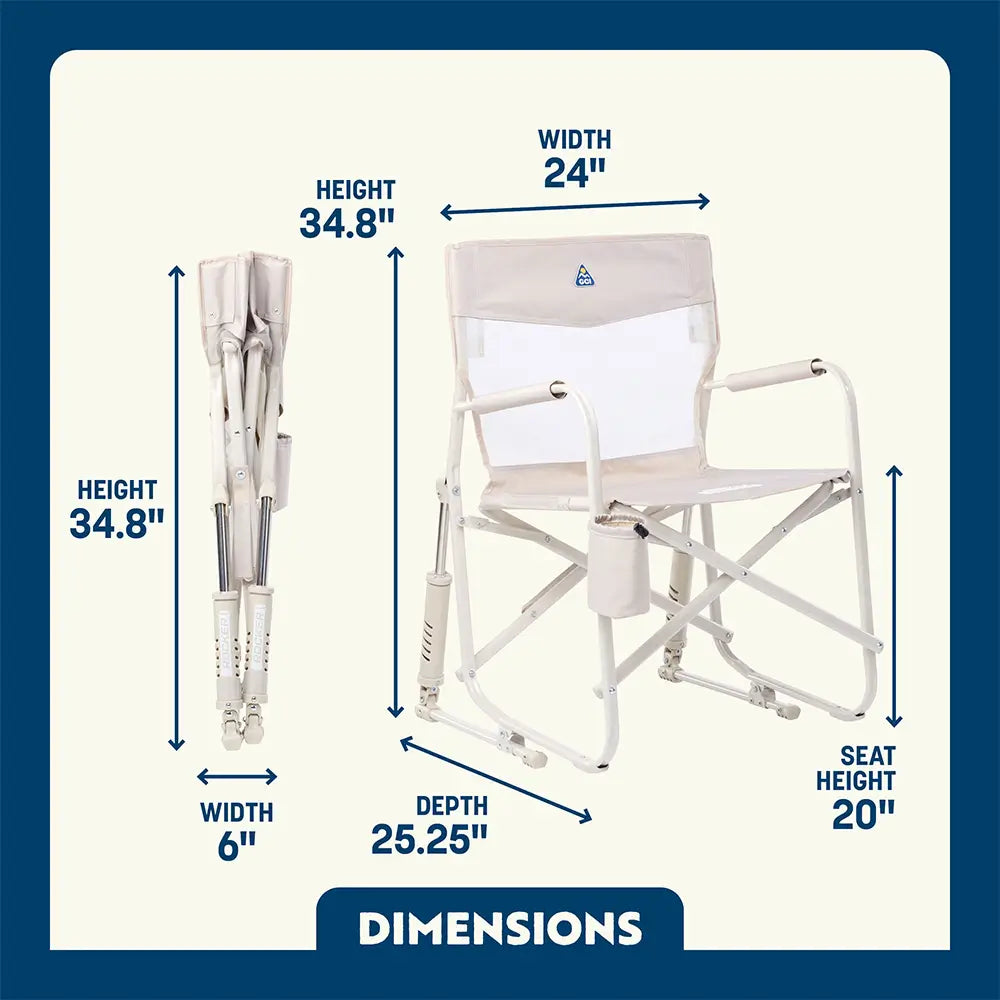 Smooth Motion Freestyle Rocker Elite - Choice 460 - Freestyle Rocker Portable Outdoor Folding Chair Detail