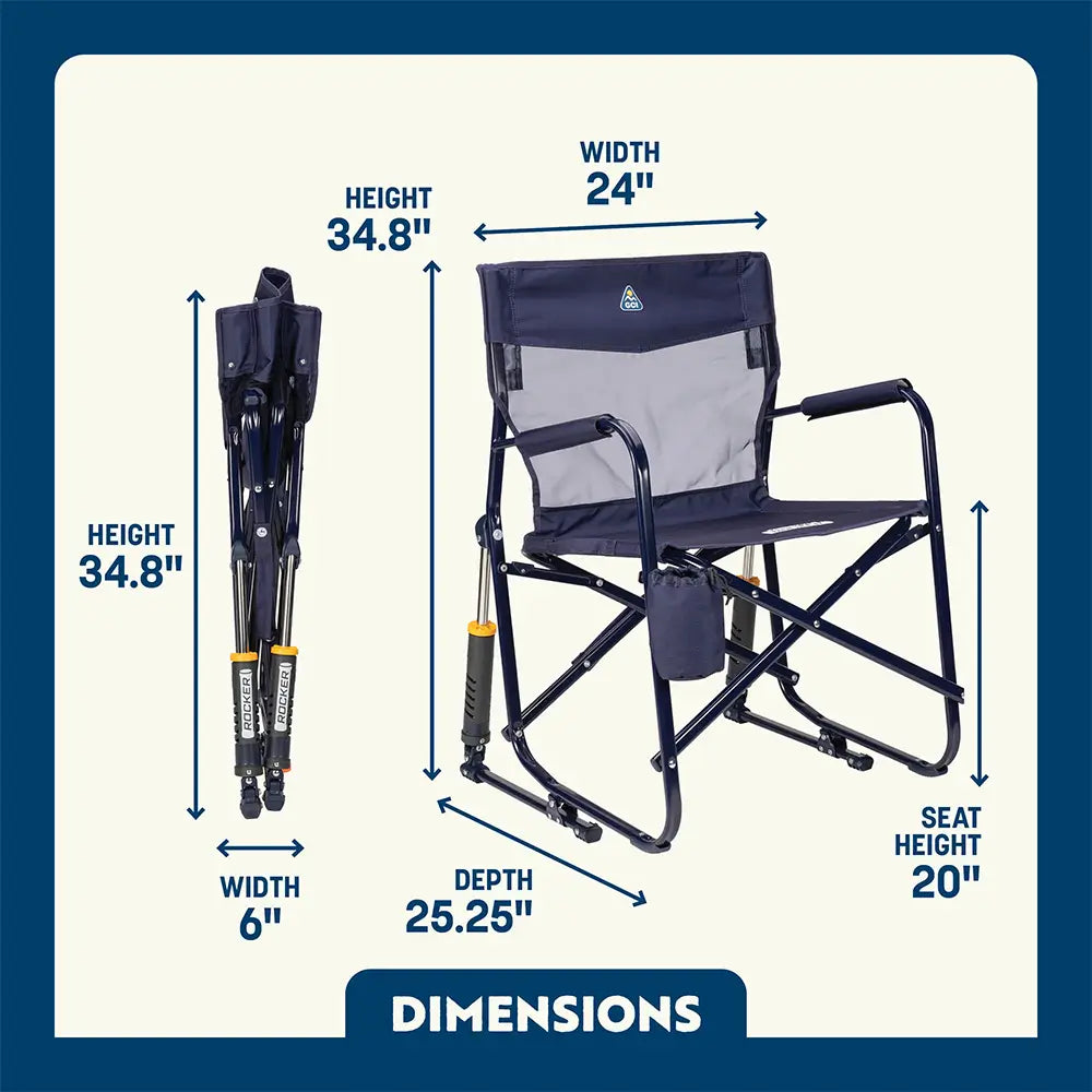Smooth Motion Freestyle Rocker Elite - Choice 460 - Freestyle Rocker Portable Outdoor Folding Chair Detail