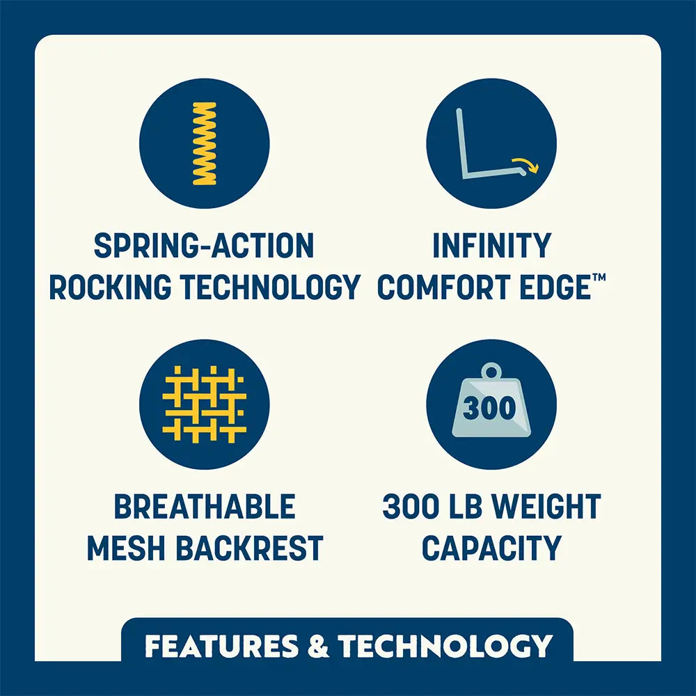 Smooth Motion Freestyle Rocker Elite - Choice 460 - Freestyle Rocker Portable Outdoor Folding Chair Detail