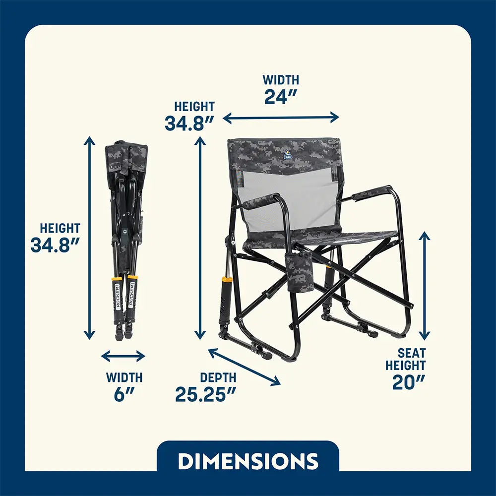 Smooth Motion Freestyle Rocker Elite - Choice 460 - Freestyle Rocker Portable Outdoor Folding Chair Detail