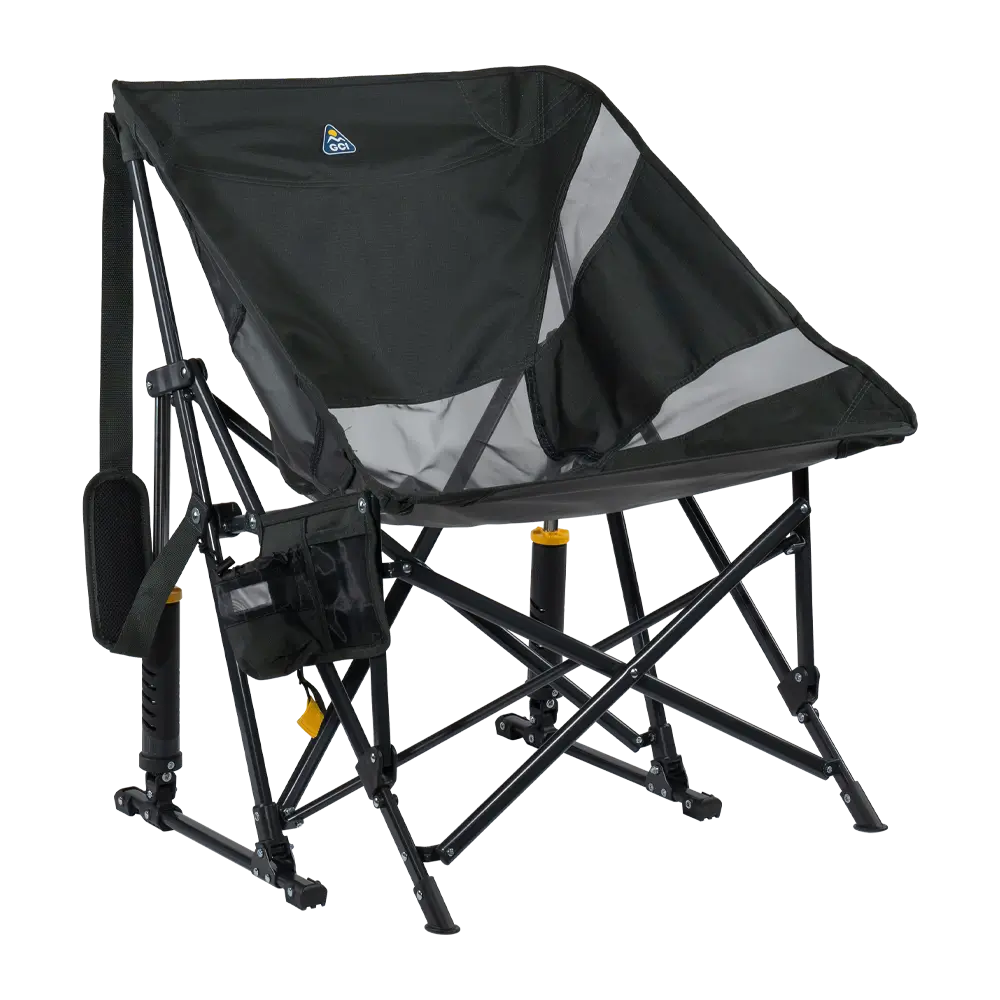 Heavy-Duty Freestyle Pod Rocker Elite - Choice 832 - Heavy-Duty Kickback Rocker with Beverage Holder - Dark Charcoal