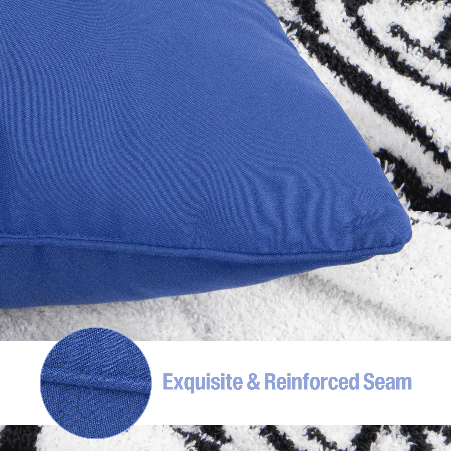 Ergonomic Memory Foam Throw Pillow Inserts Set of 2, Indoor Decorative 18x18 inches Square Pillows for Couch, Sofa, Bed, Supportive Cushion... - Orthopedic Shredded Foam Bed Pillow Set Detail