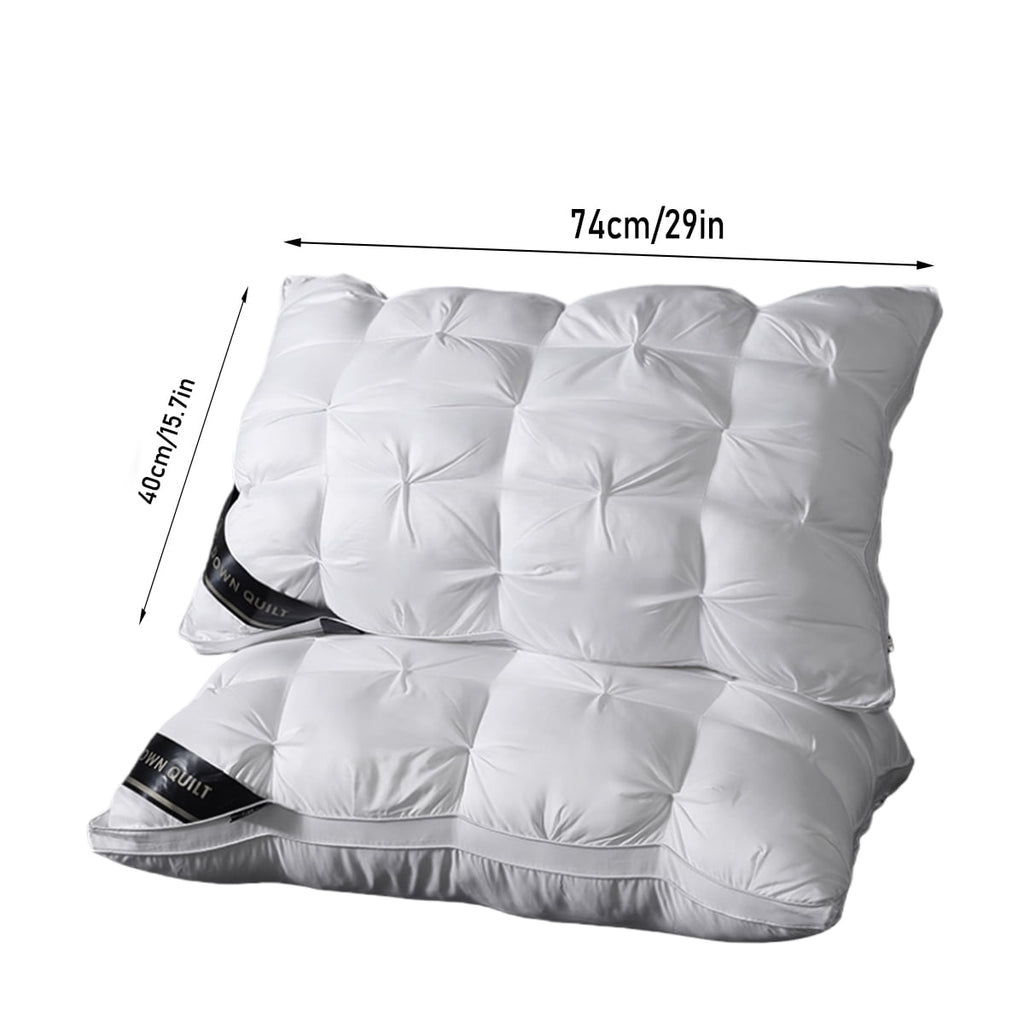 Ergonomic Memory Foam 2-Pack White Twisted Bed Pillows (20" x 16.5") - Soft Plush Down Alternative, Breathable and Hypoallergenic, Standard... - Hotel Quality Plush Sleeping Pillows Detail