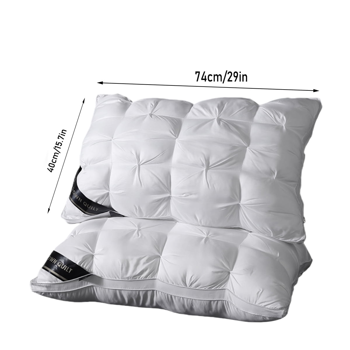 Ergonomic Memory Foam 2-Pack White Twisted Bed Pillows (20" x 16.5") - Soft Plush Down Alternative, Breathable and Hypoallergenic, Standard... - Hotel Quality Plush Sleeping Pillows Detail
