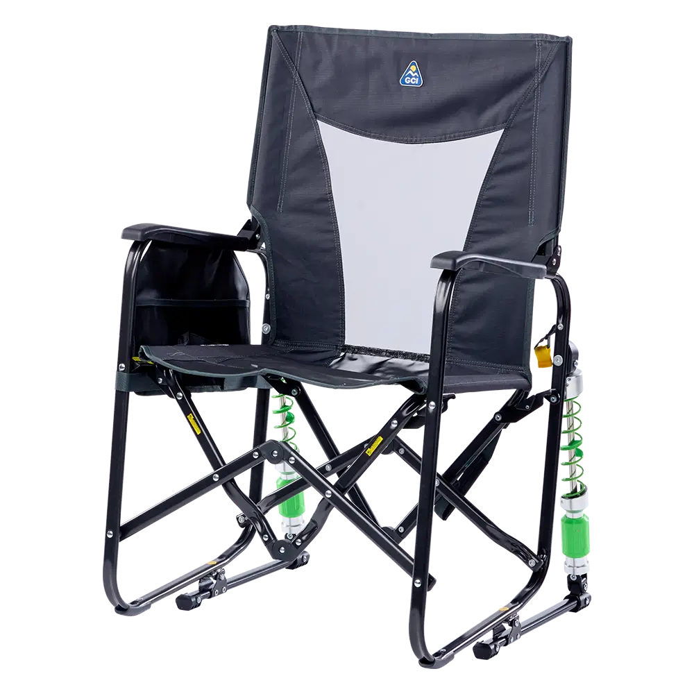Premium All-Weather Adjustable Rocker - Choice 573 - RoadTrip Rocker Smooth Motion Camp Chair Detail