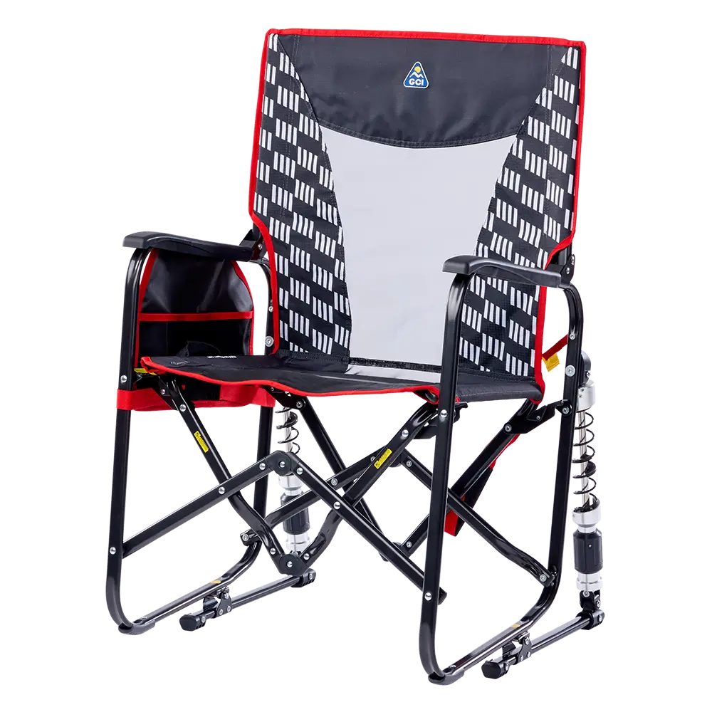 Premium All-Weather Adjustable Rocker - Choice 573 - RoadTrip Rocker Smooth Motion Camp Chair Detail