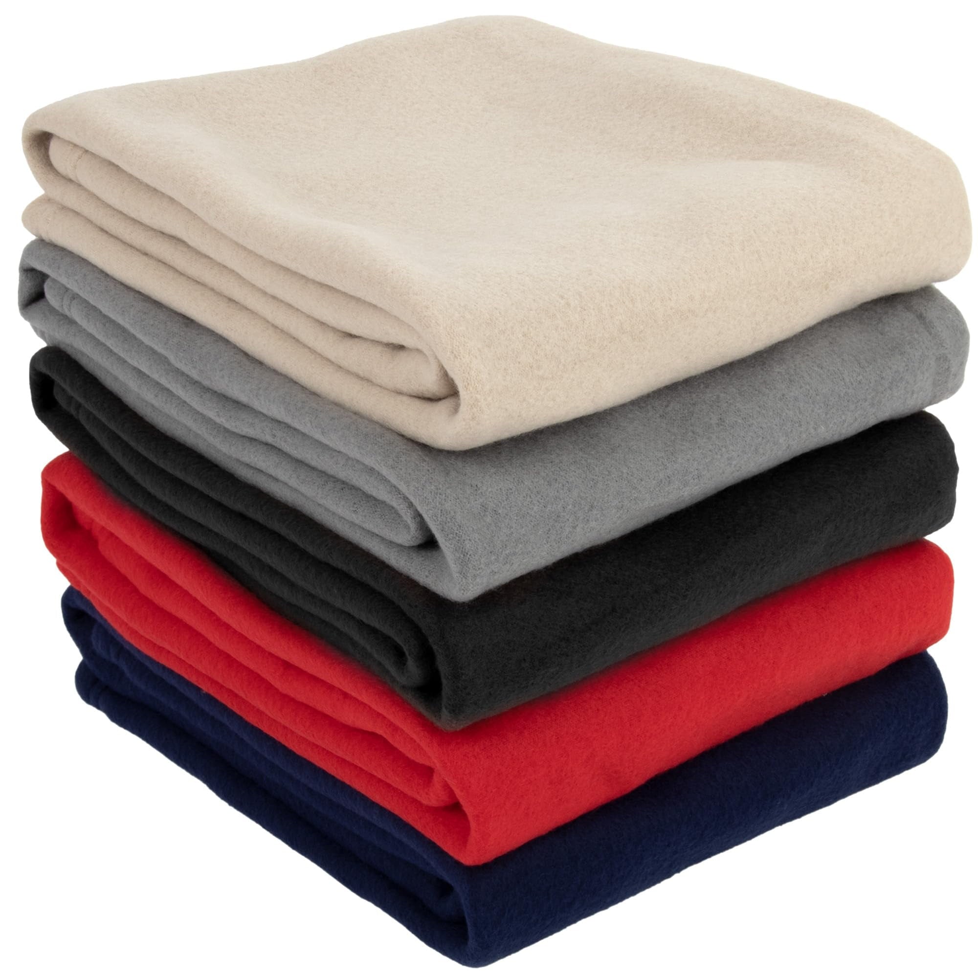 Super Soft Flannel 24 pack Adult Soft Fleece 40"L x 30"L Twin Throw Blankets for Homeless, Wedding Favors, Home in Assorted Colors - Super Soft Reversible Sherpa Flannel Blanket Detail