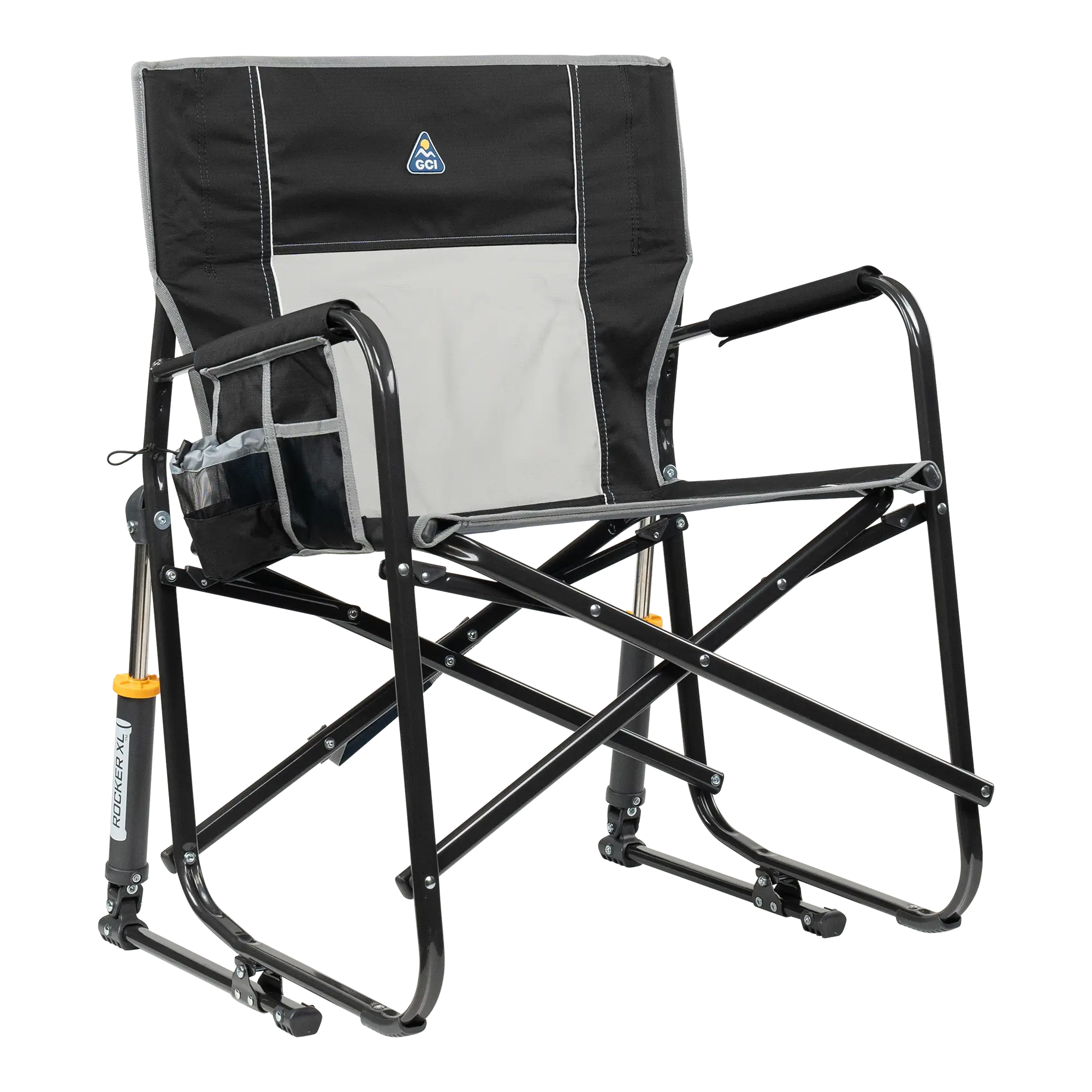 Patented Spring-Action Freestyle Rocker XL - Choice 552 - RoadTrip Rocker Smooth Motion Camp Chair - Black