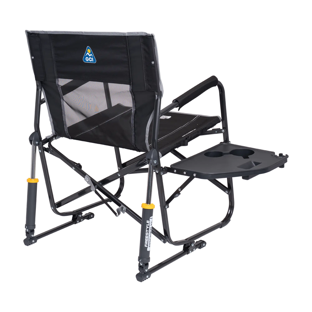 Luxury Camp Freestyle Rocker XL with Side Table - Choice 836 - Freestyle Rocker Portable Outdoor Folding Chair Detail