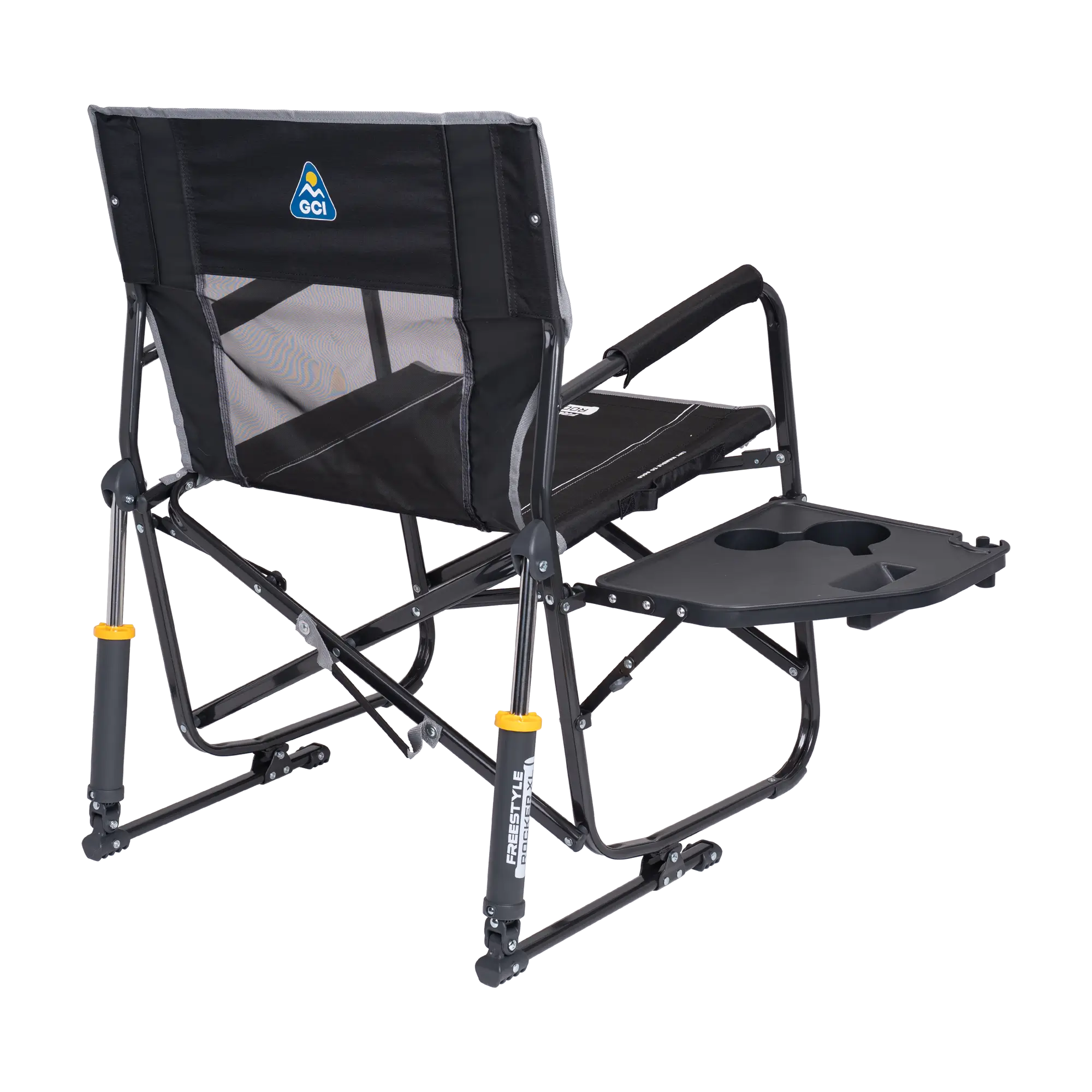Luxury Camp Freestyle Rocker XL with Side Table - Choice 836 - Freestyle Rocker Portable Outdoor Folding Chair Detail