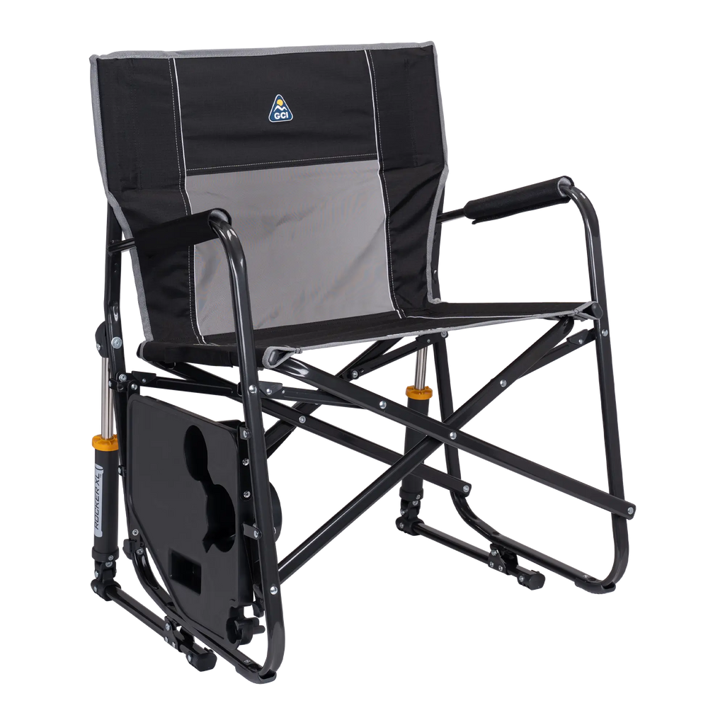Luxury Camp Freestyle Rocker XL with Side Table - Choice 836 - Freestyle Rocker Portable Outdoor Folding Chair Detail