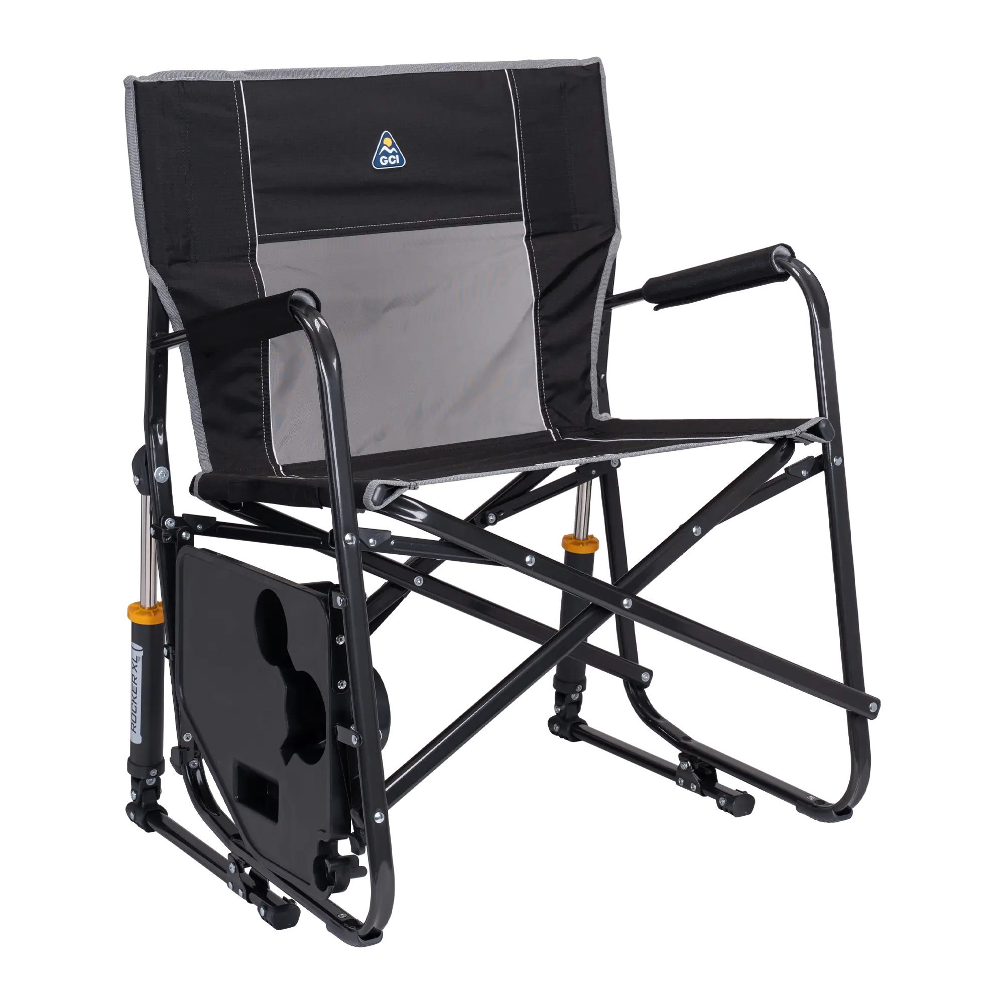 Luxury Camp Freestyle Rocker XL with Side Table - Choice 836 - Freestyle Rocker Portable Outdoor Folding Chair Detail
