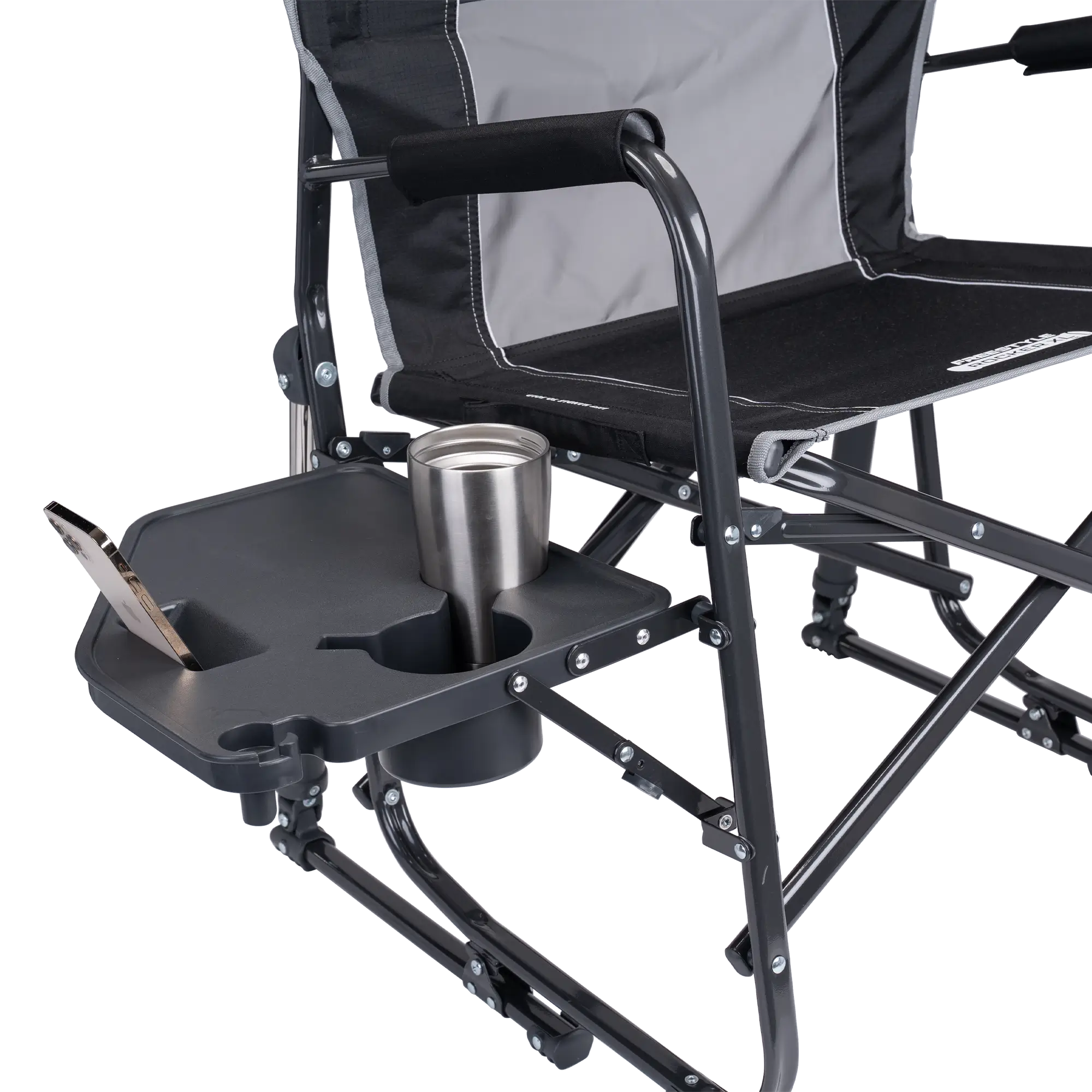 Luxury Camp Freestyle Rocker XL with Side Table - Choice 836 - Freestyle Rocker Portable Outdoor Folding Chair Detail