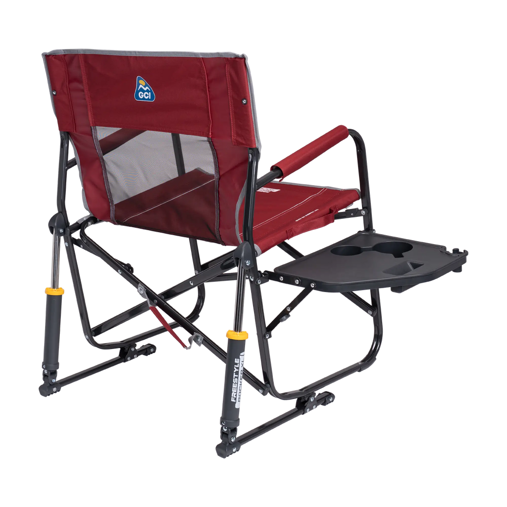 Luxury Camp Freestyle Rocker XL with Side Table - Choice 836 - Freestyle Rocker Portable Outdoor Folding Chair Detail