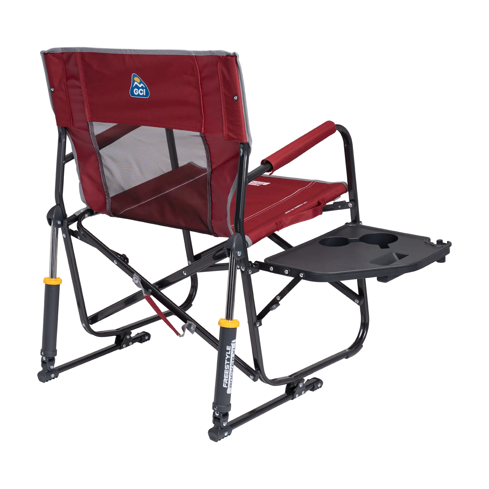 Luxury Camp Freestyle Rocker XL with Side Table - Choice 836 - Freestyle Rocker Portable Outdoor Folding Chair Detail