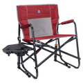 Luxury Camp Freestyle Rocker XL with Side Table - Choice 836 - Freestyle Rocker Portable Outdoor Folding Chair - Cinnamon
