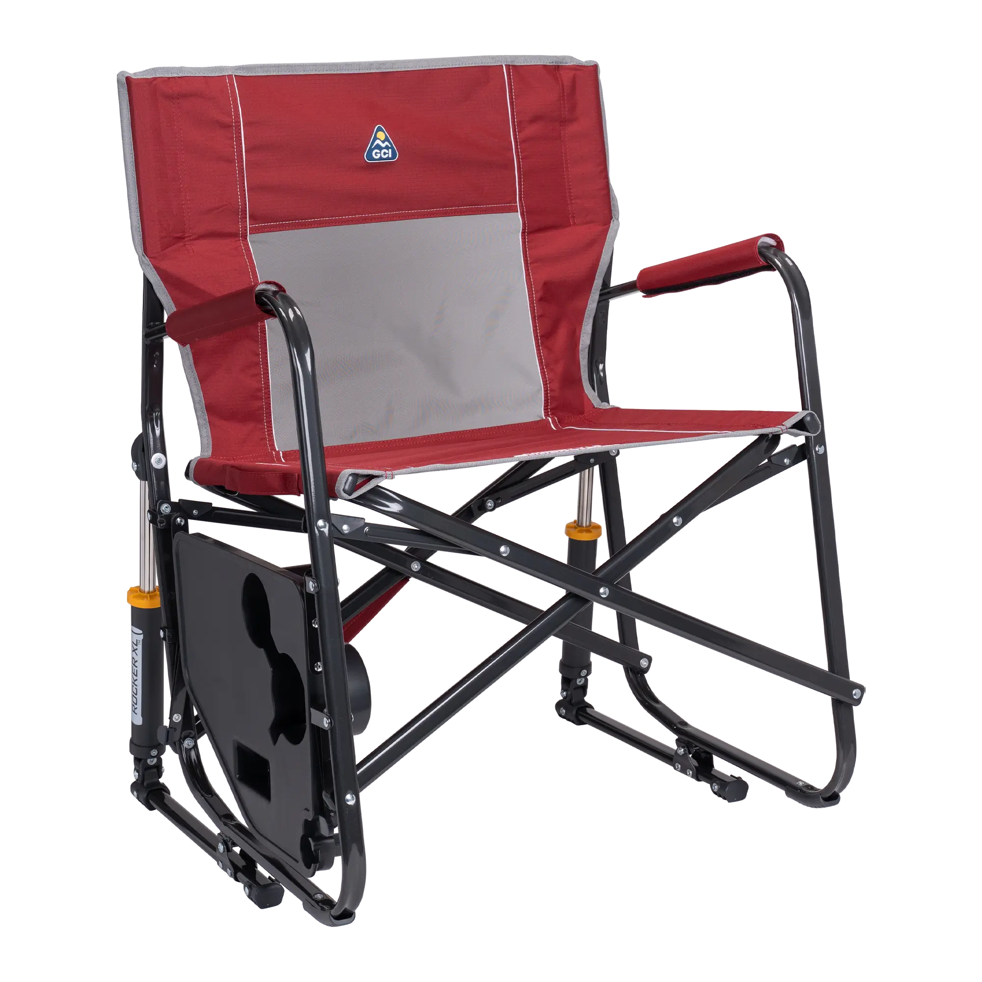 Luxury Camp Freestyle Rocker XL with Side Table - Choice 836 - Freestyle Rocker Portable Outdoor Folding Chair Detail