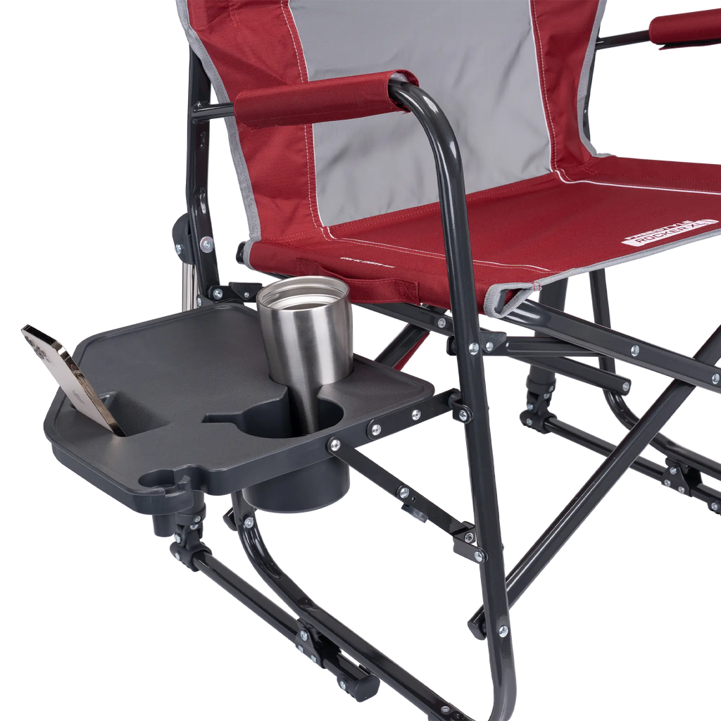 Luxury Camp Freestyle Rocker XL with Side Table - Choice 836 - Freestyle Rocker Portable Outdoor Folding Chair Detail